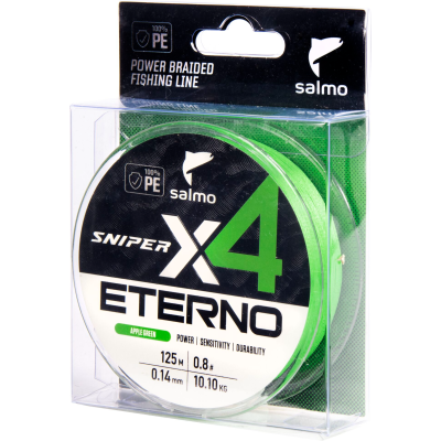 Шнур плетёный SALMO SNIPERх4 ETERNO BRAID Apple Green 125/014